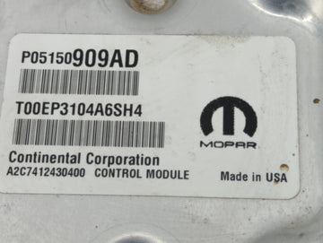 2015 Dodge Dart PCM Engine Control Computer ECU ECM PCU OEM P/N:P05150909AD P68229522AE Fits OEM Used Auto Parts
