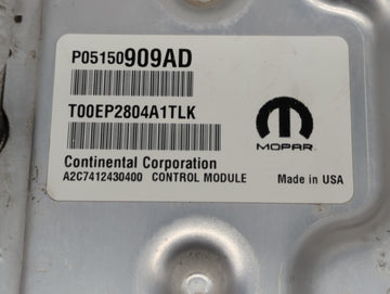 2015 Dodge Dart PCM Engine Control Computer ECU ECM PCU OEM P/N:P05150909AD Fits OEM Used Auto Parts