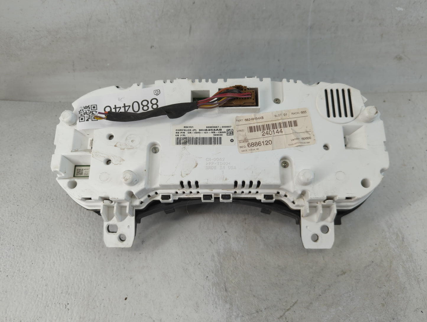 2015 Dodge Durango Instrument Cluster Speedometer Gauges P/N:68248454AB Fits OEM Used Auto Parts - Oemusedautoparts1.com
