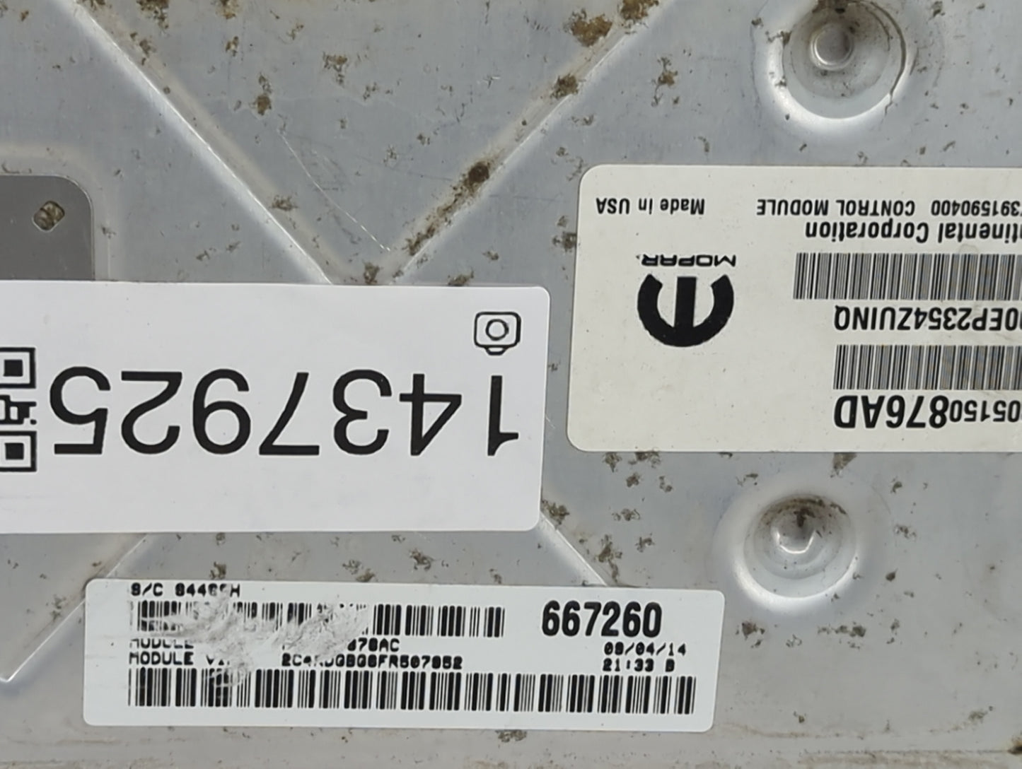 2015 Dodge Grand Caravan PCM Engine Control Computer ECU ECM PCU OEM P/N:P05150876AD, T00EP2354ZUINQ, A2C79159040000, 667260