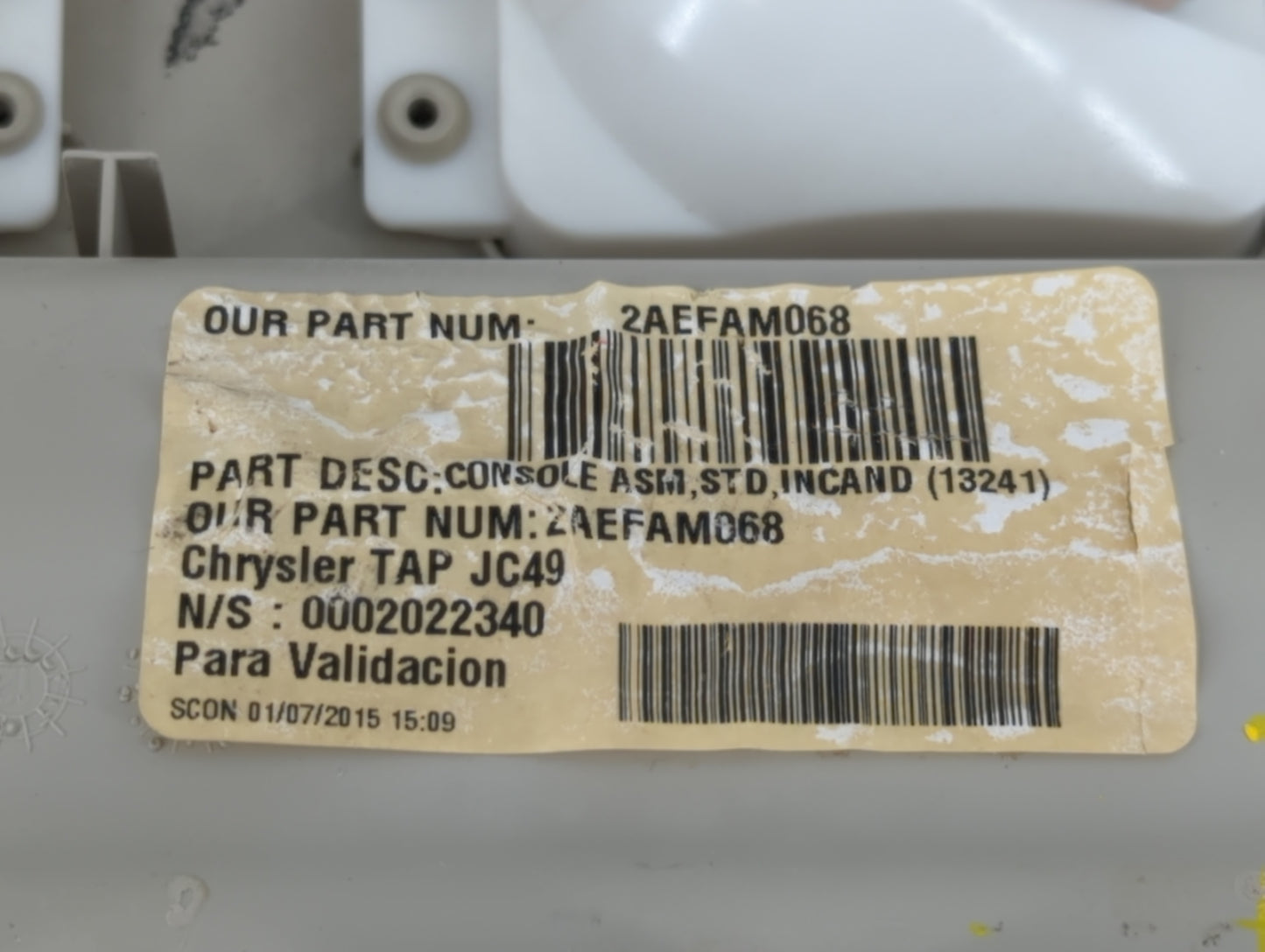 2012-2019 Dodge Journey Overhead Roof Console 1111255 - Oemusedautoparts1.com