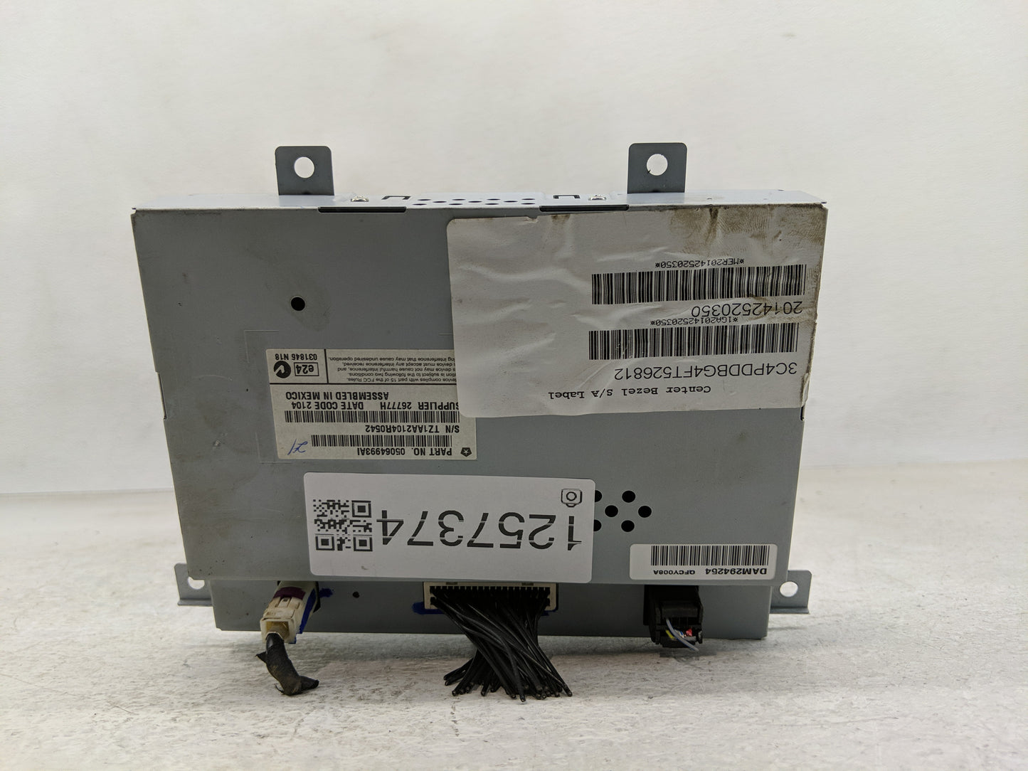 2015 Dodge Journey Radio AM FM Cd Player Receiver Replacement P/N:05064993AI Fits OEM Used Auto Parts - Oemusedautoparts1.co