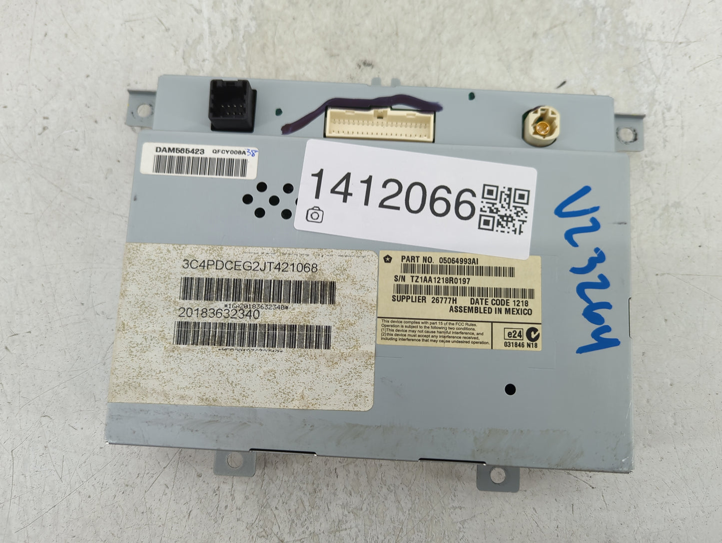 2015 Dodge Journey Information Display Screen - Oemusedautoparts1.com