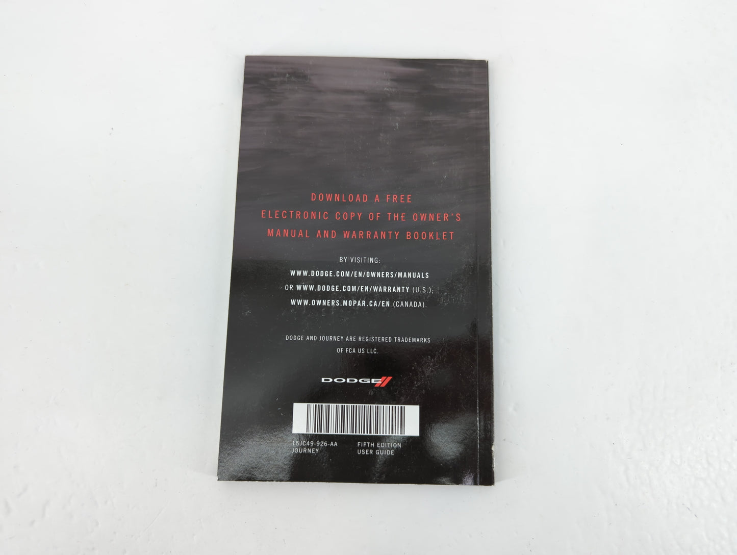 2015 Dodge Journey Owners Manual Book Guide P/N:15JC49-926-AA OEM Used Auto Parts - Oemusedautoparts1.com