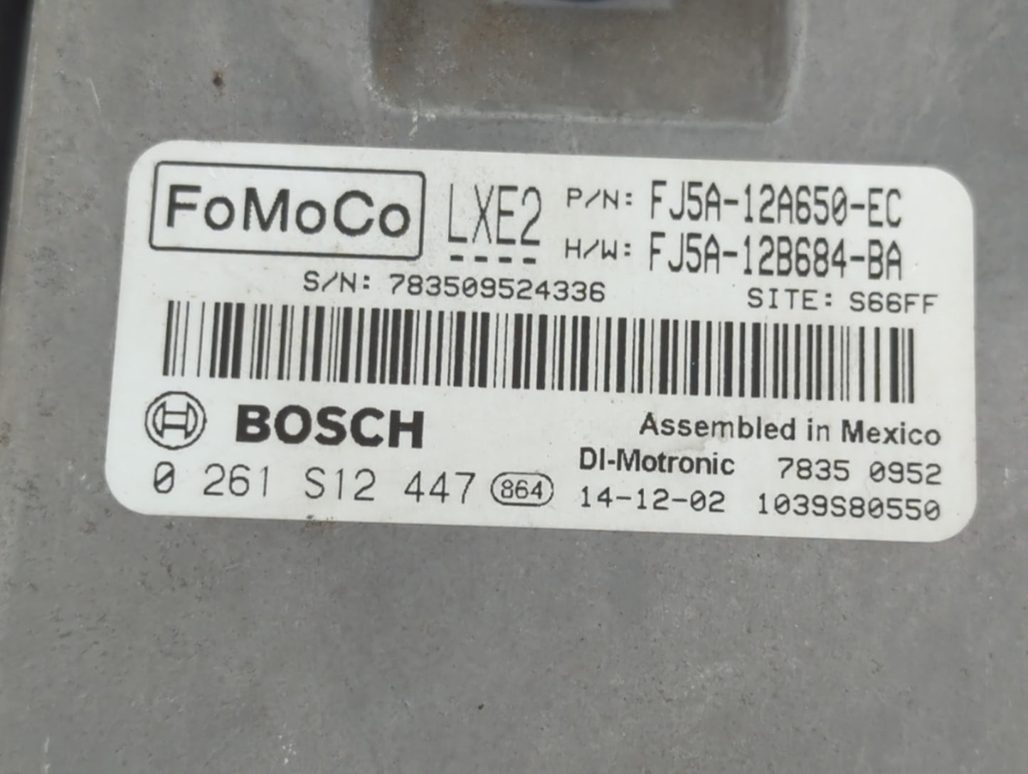 2015-2016 Ford Escape PCM Engine Control Computer ECU ECM PCU OEM P/N:FJ5A-12B684-BA FJ5A-12A650-EC Fits Fits 2015 2016 OEM
