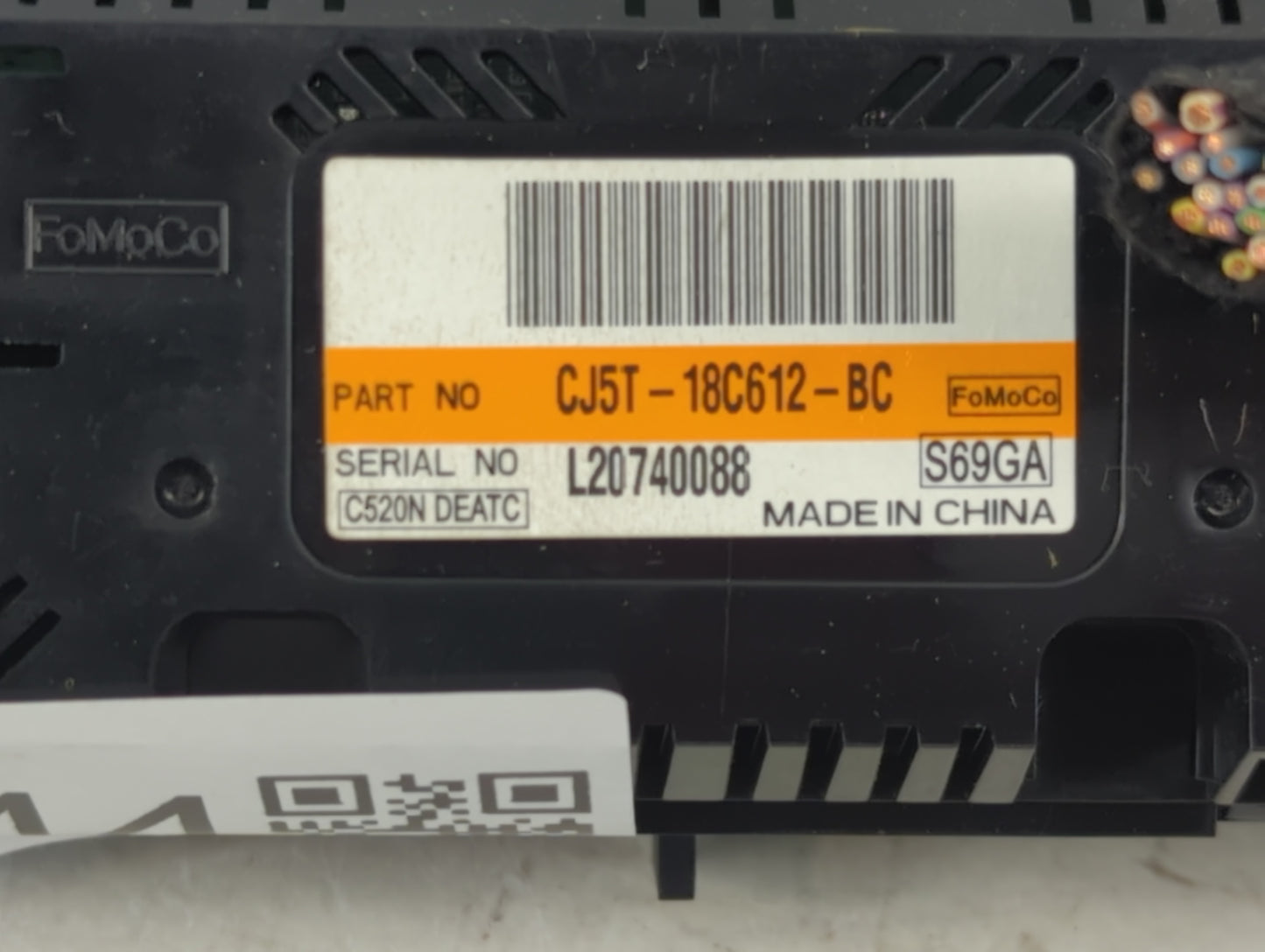 2013-2015 Ford Escape Climate Control Module Temperature AC/Heater Replacement P/N:CJ5T-18C612-BC Fits Fits 2013 2014 2015 O