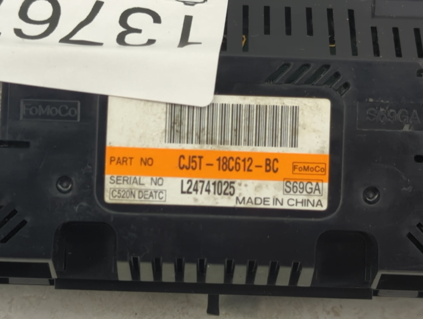 2013-2015 Ford Escape Climate Control Module Temperature AC/Heater Replacement P/N:CJ5T-18C612-BC Fits Fits 2013 2014 2015 O