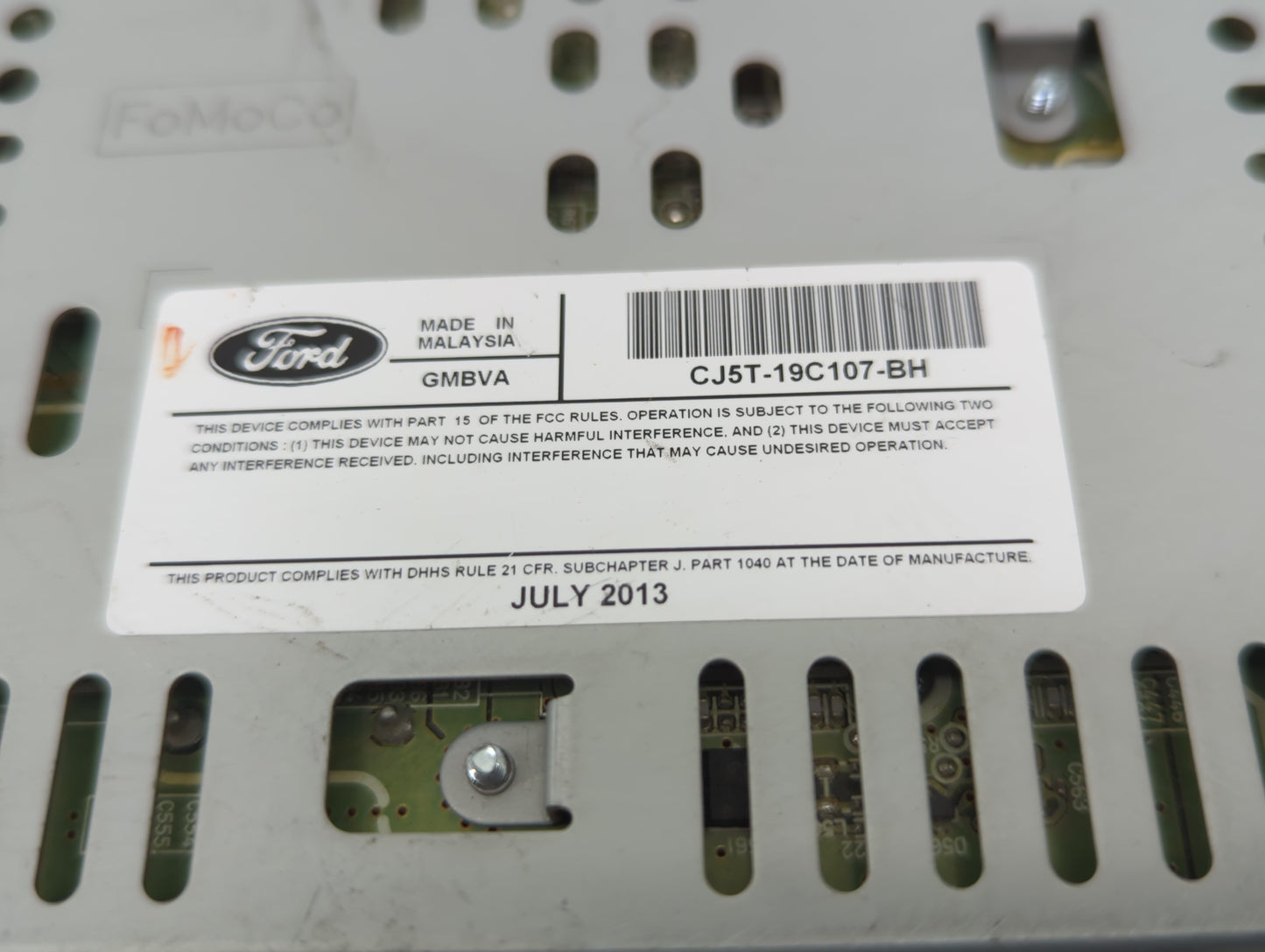 2013-2015 Ford Escape Radio AM FM Cd Player Receiver Replacement P/N:CJ5T-19C107-BH Fits Fits 2013 2014 2015 OEM Used Auto P