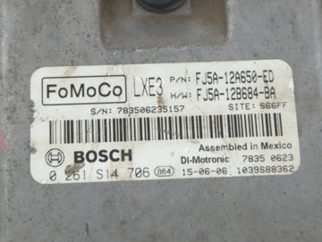 2015-2016 Ford Escape PCM Engine Control Computer ECU ECM PCU OEM P/N:FJ5A-12A650-ED Fits 2015 2016 OEM Used Auto Parts
