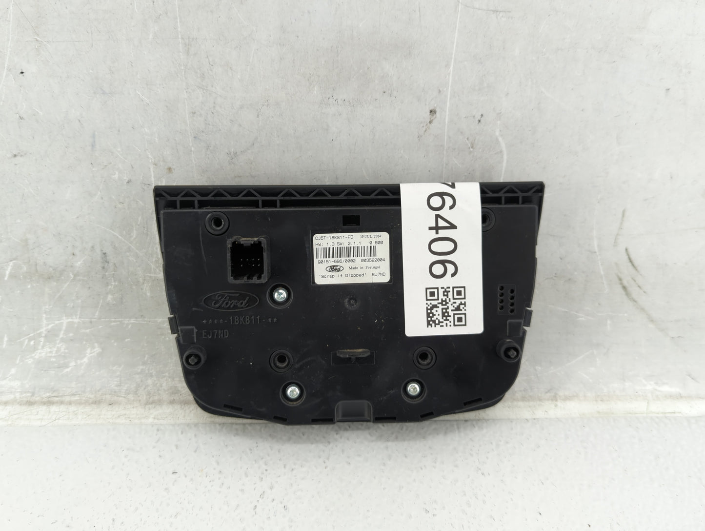 2013-2016 Ford Escape Radio AM FM Cd Player Receiver Replacement P/N:CJ5T-18K811-FD Fits Fits 2013 2014 2015 2016 OEM Used A