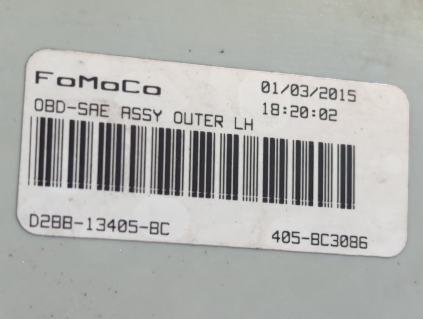 2014-2019 Ford Fiesta Tail Light Assembly Driver Left OEM P/N:D2BB-13405-BC Fits Fits 2014 2015 2016 2017 2018 2019 OEM Used