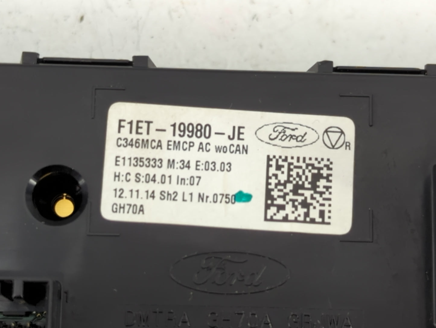 2015-2018 Ford Focus Climate Control Module Temperature AC/Heater Replacement P/N:F1ET-19980-JE Fits Fits 2015 2016 2017 201