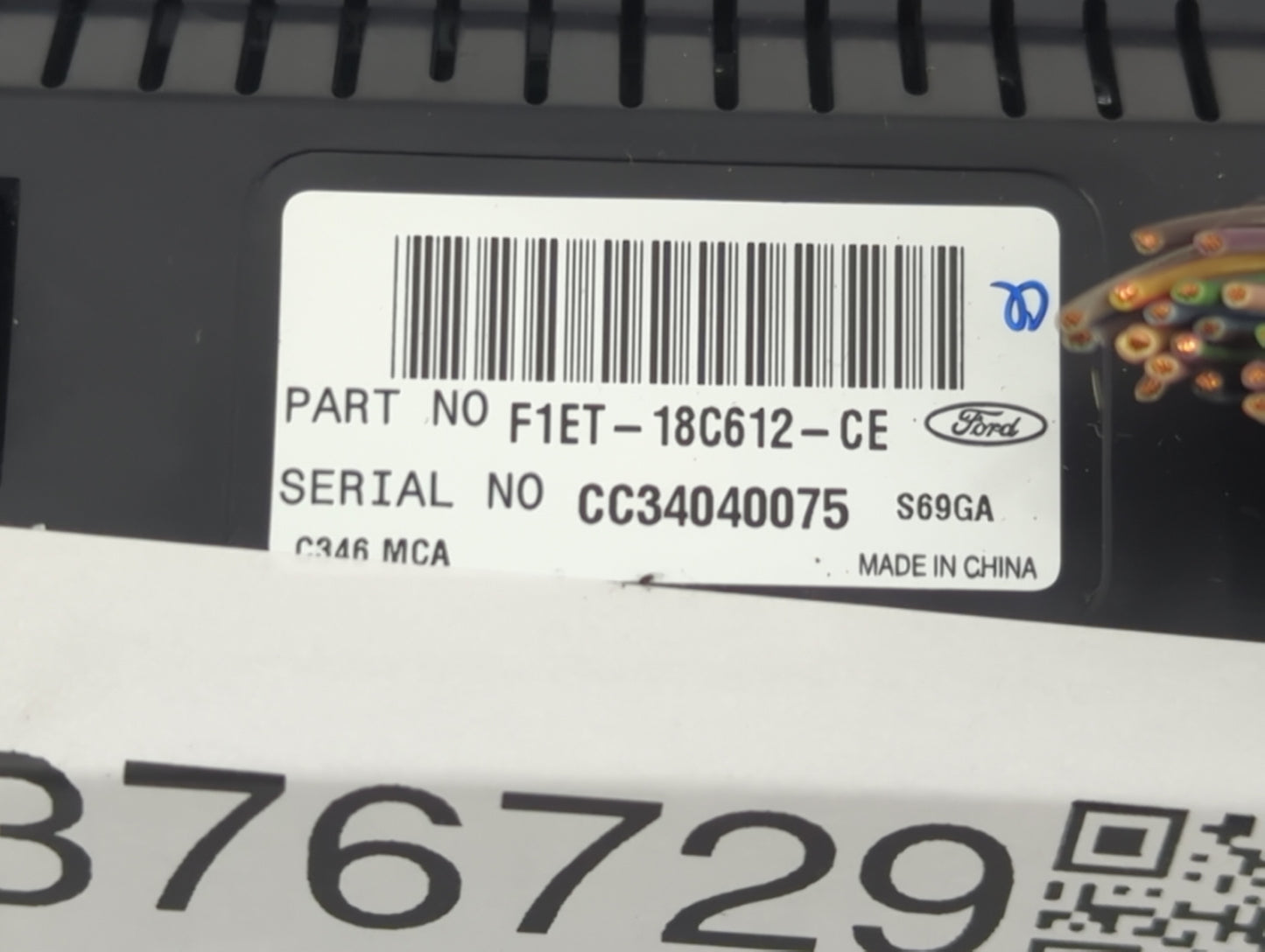 2015-2018 Ford Focus Climate Control Module Temperature AC/Heater Replacement P/N:F1ET-18C612-CE Fits Fits 2015 2016 2017 20