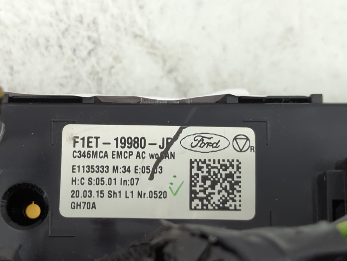 2015-2018 Ford Focus Climate Control Module Temperature AC/Heater Replacement P/N:F1ET-19980-JE Fits Fits 2015 2016 2017 201