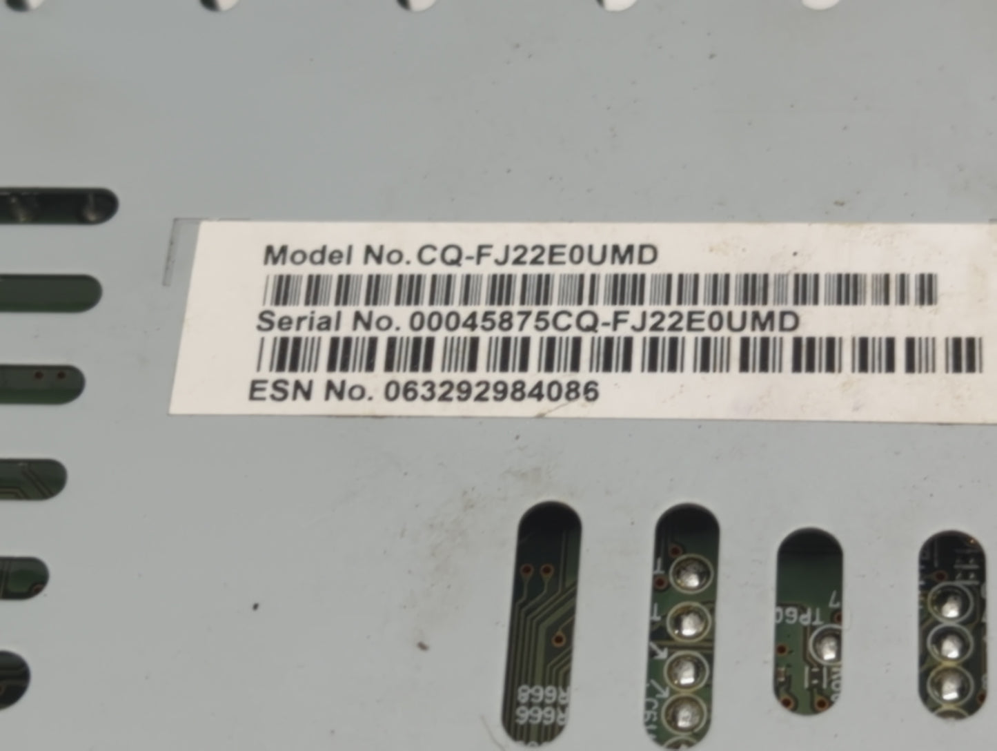 2015-2016 Ford Fusion Radio AM FM Cd Player Receiver Replacement P/N:CQ-FJ22E0UMD Fits Fits 2015 2016 OEM Used Auto Parts -