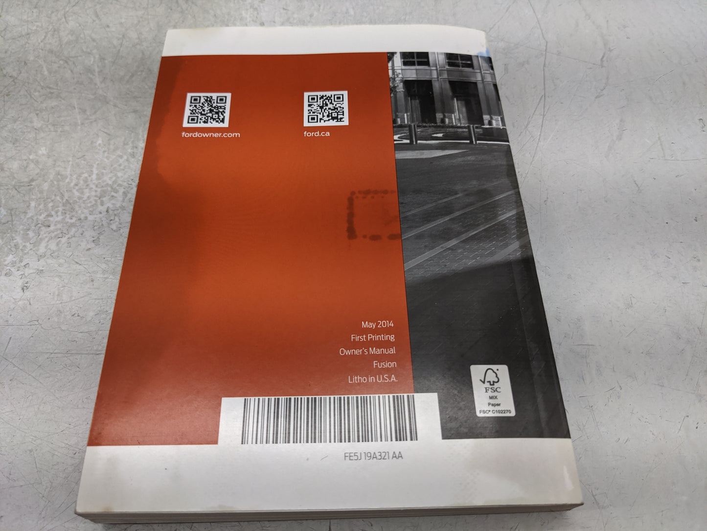 2015 Ford Fusion Owners Manual Book Guide P/N:FE5J19A321AA OEM Used Auto Parts - Oemusedautoparts1.com