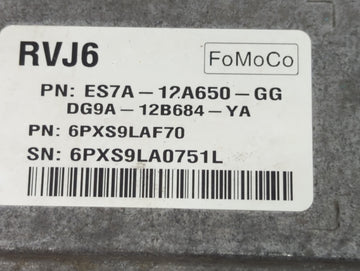 2014-2016 Ford Fusion PCM Engine Control Computer ECU ECM PCU OEM P/N:ES7A-12A650-GG DG9A-12B684-YA Fits Fits 2014 2015 2016 OEM Used Auto Parts