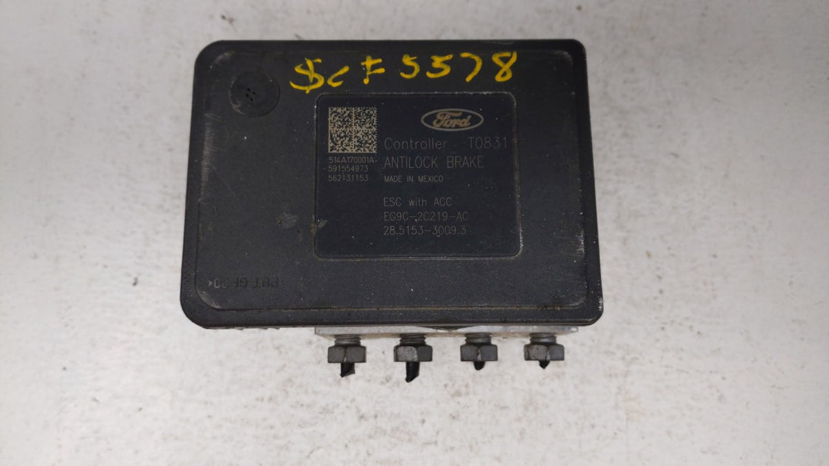2014-2016 Ford Fusion Anti-Lock Brake ABS Pump Module Actuator OEM P/N:EG9C-2C405-AF EG9C-2C405-AE Fits Fits 2014 2015 2016