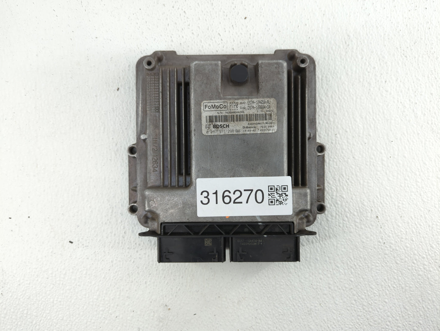 2014-2016 Ford Fusion PCM Engine Control Computer ECU ECM PCU OEM P/N:ES7A-12A650-DFC ES7A-12A650-EK Fits Fits 2014 2015 201