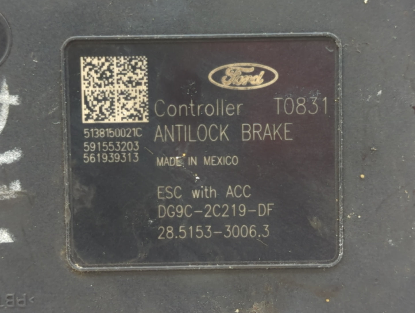 2014-2016 Ford Fusion ABS Pump Control Module Replacement P/N:DG9C-2C405-DF HG9C-2B373-BH Fits Fits 2014 2015 2016 OEM Used