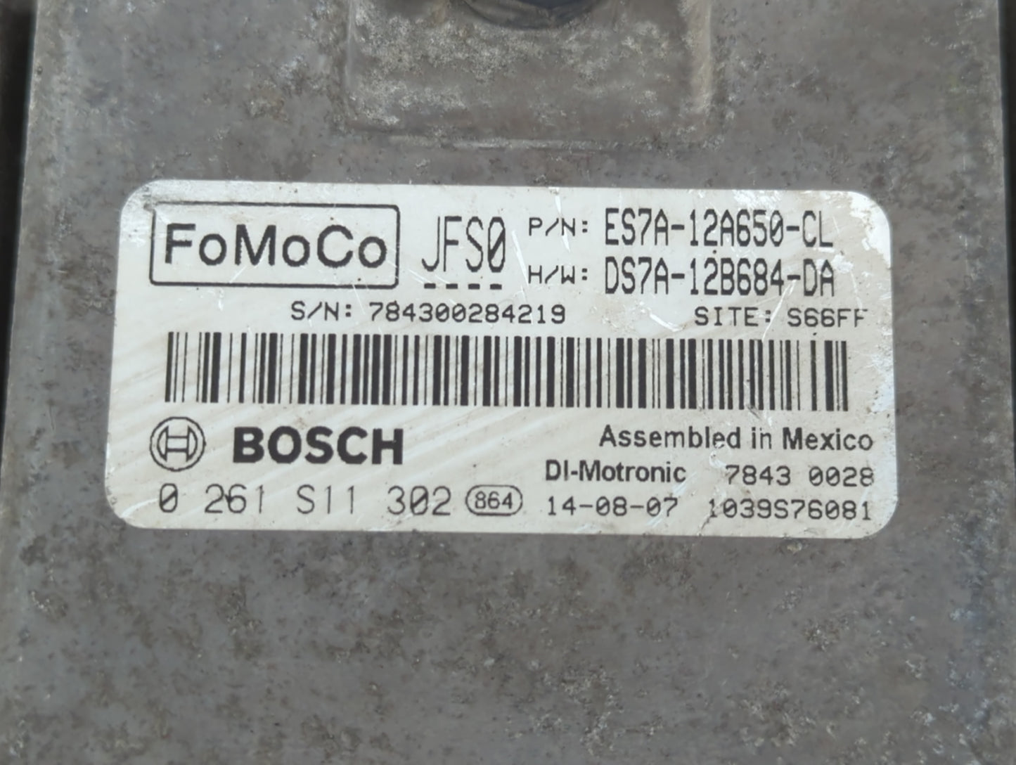 2014-2016 Ford Fusion PCM Engine Control Computer ECU ECM PCU OEM P/N:DS7A-12B684-DA ES7A-12A650-CL Fits Fits 2014 2015 2016