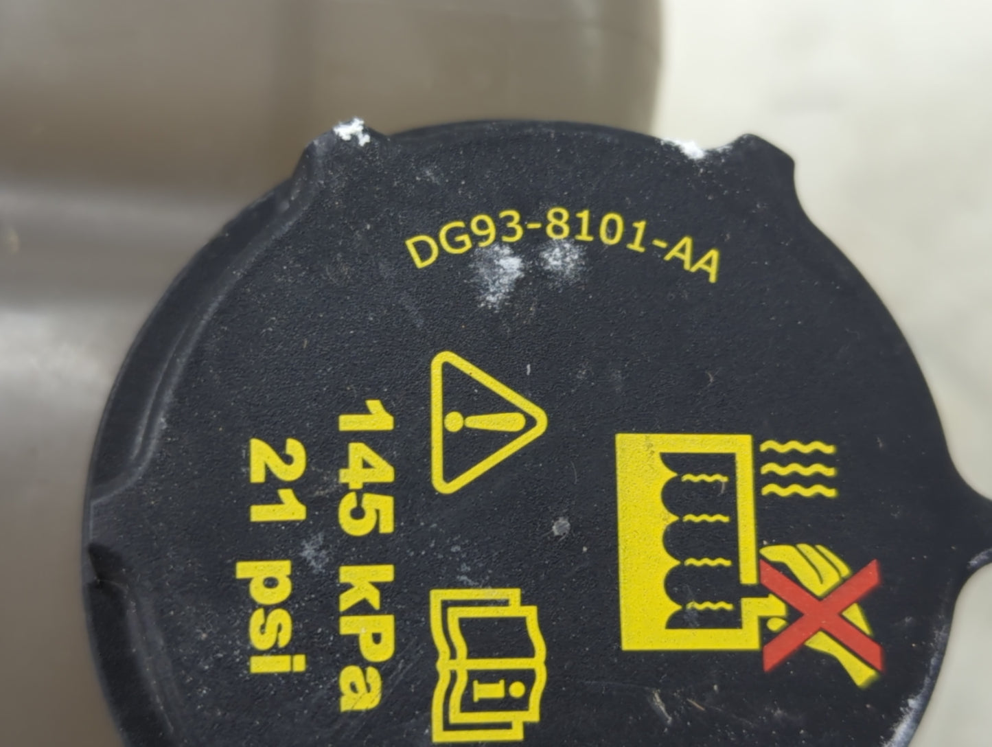 2015-2022 Ford Mustang Radiator Coolant Overflow Expansion Tank Bottle 1389996 - Oemusedautoparts1.com