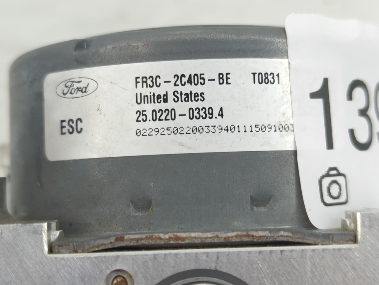 2015 Ford Mustang ABS Pump Control Module Replacement P/N:FR3C-2C405-BE Fits OEM Used Auto Parts - Oemusedautoparts1.com