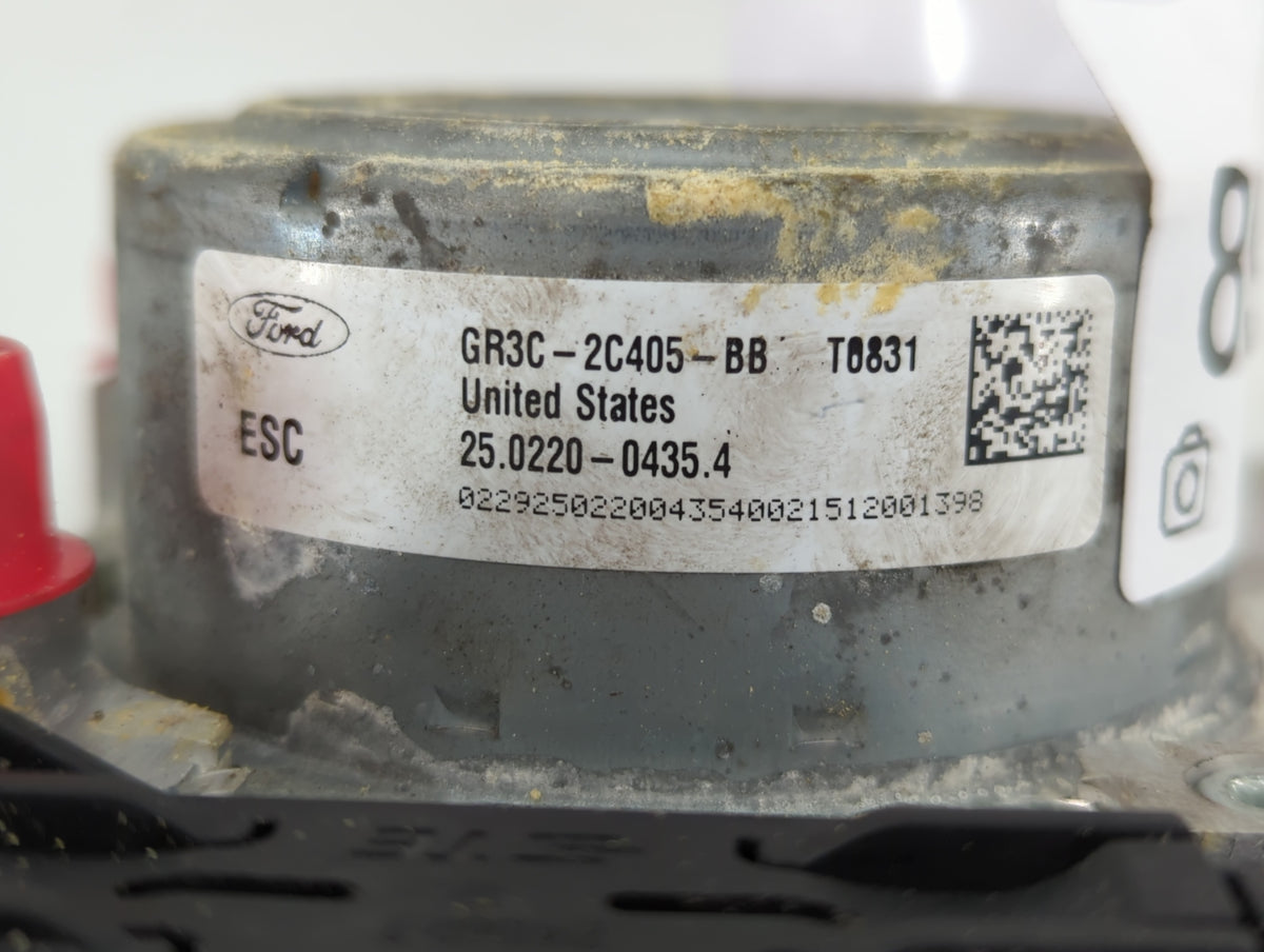 2015 Ford Mustang Anti-Lock Brake ABS Pump Module Actuator OEM P/N:GR3C-2C405-BB Fits OEM Used Auto Parts - Oemusedautoparts