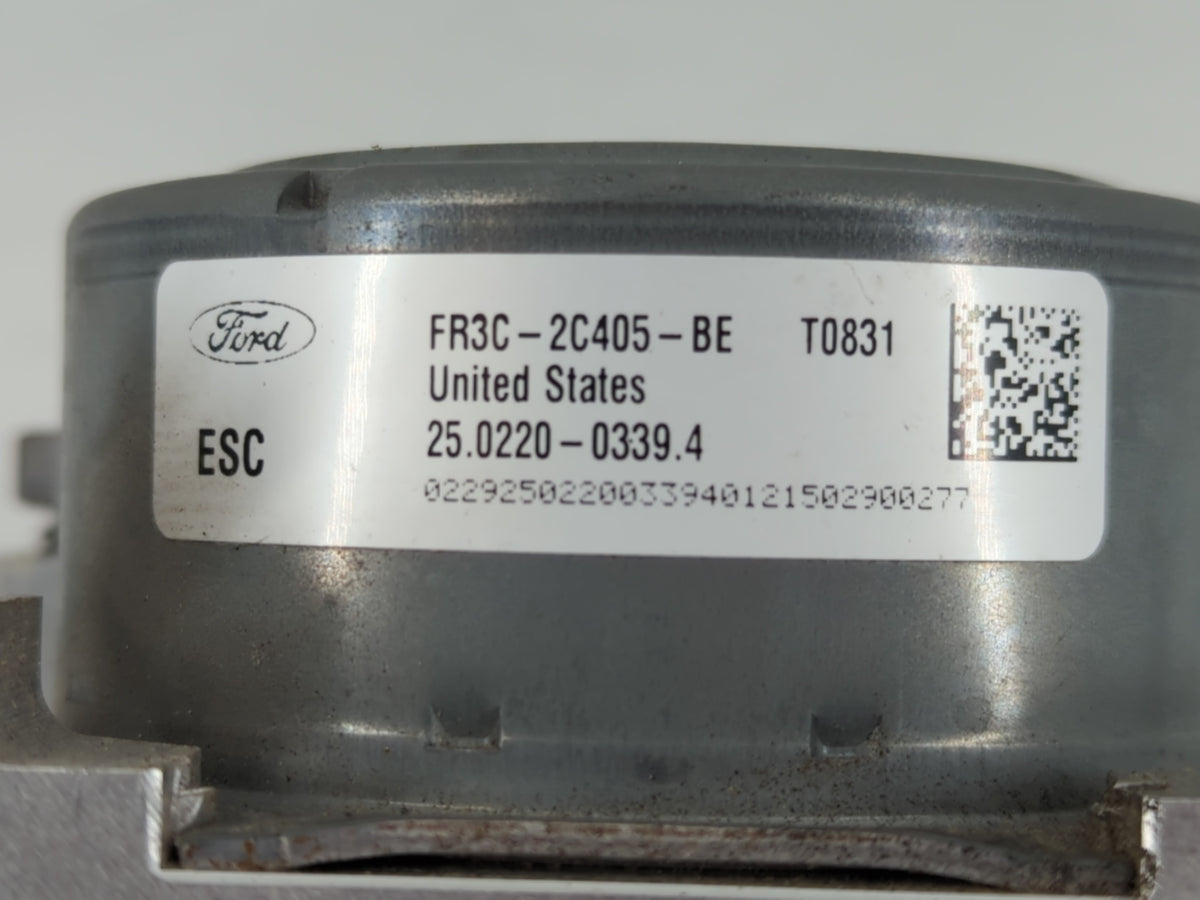 2015 Ford Mustang Anti-Lock Brake ABS Pump Module Actuator OEM P/N:FR3C-2C405-BE Fits OEM Used Auto Parts - Oemusedautoparts