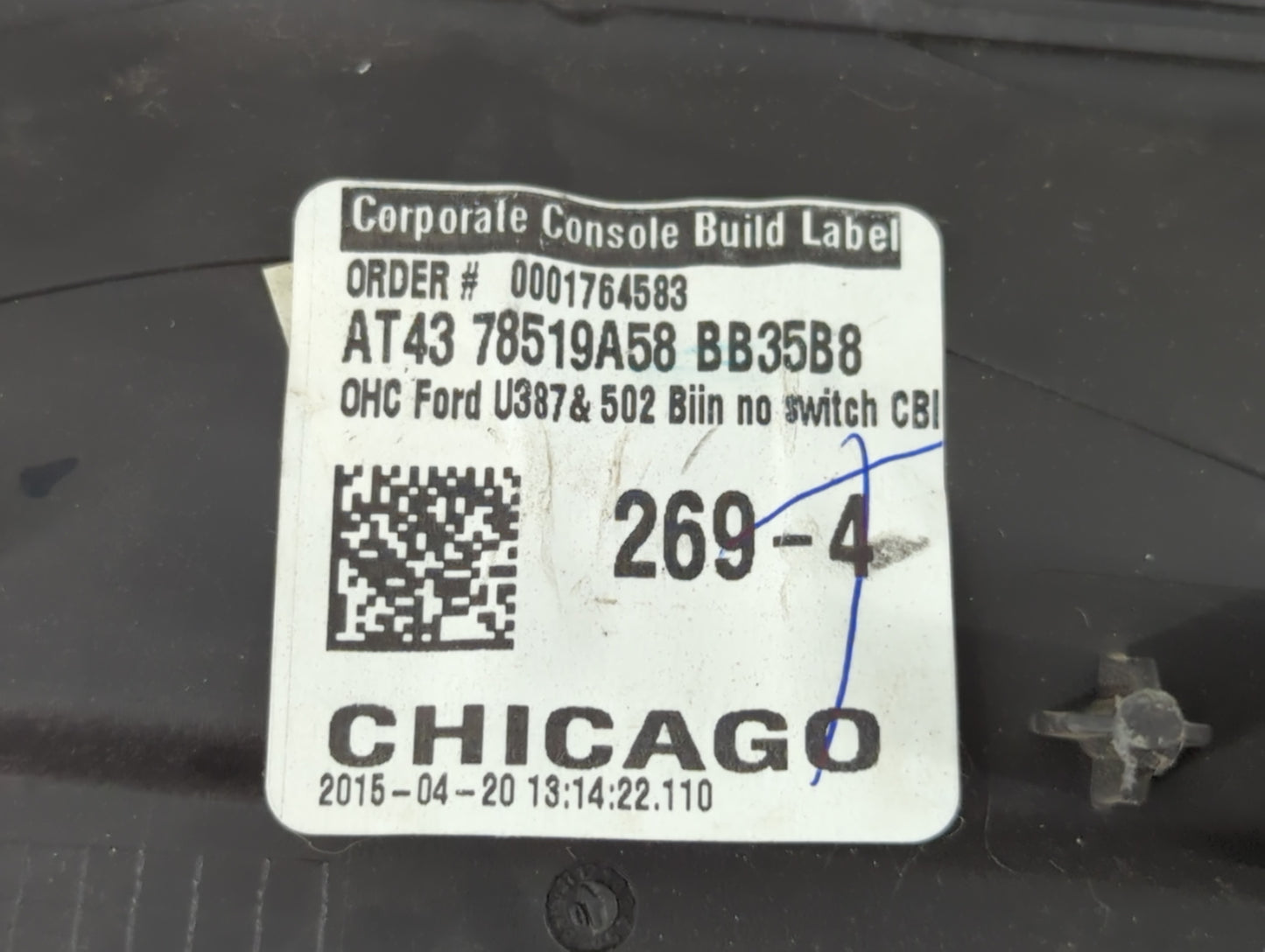 2013-2019 Ford Taurus Overhead Roof Console Interior Dome Light - Oemusedautoparts1.com