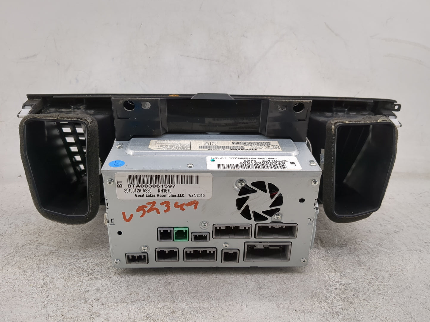 2013-2015 Honda Accord Radio AM FM Cd Player Receiver Replacement P/N:39100T2A A830 39101-T2A-A840-M1 Fits Fits 2013 2014 20