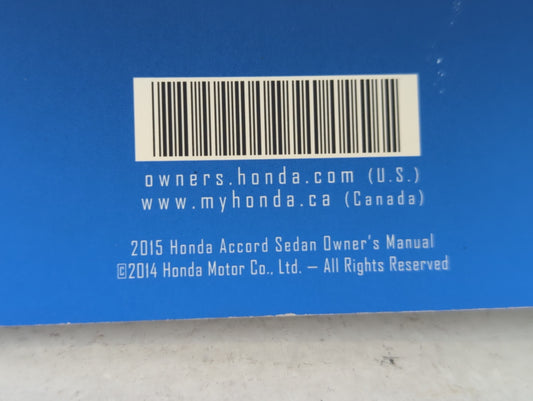 2015 Honda Accord Owners Manual Book Guide OEM Used Auto Parts