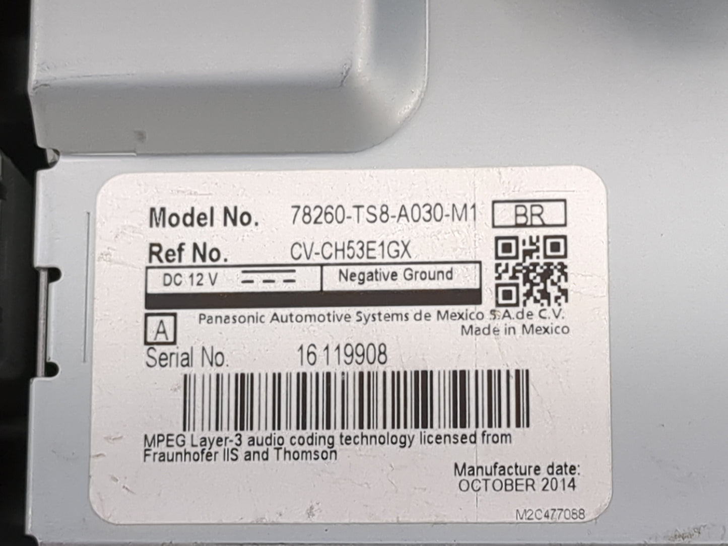 2015 Honda Civic Information Display Screen - Oemusedautoparts1.com