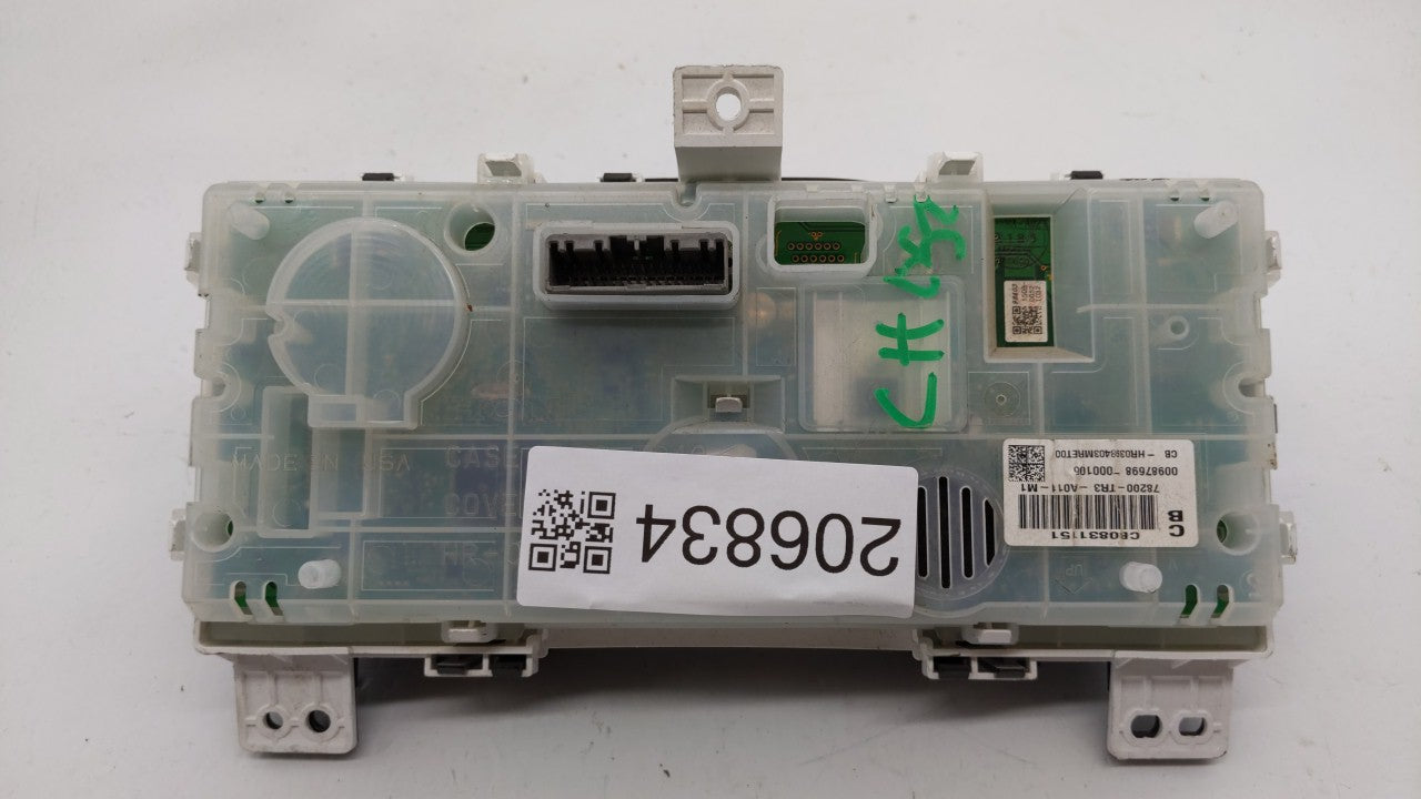 2014-2015 Honda Civic Instrument Cluster Speedometer Gauges P/N:78200-TR3-A011-M1 78200-TR3-A212-M1 Fits Fits 2014 2015 OEM