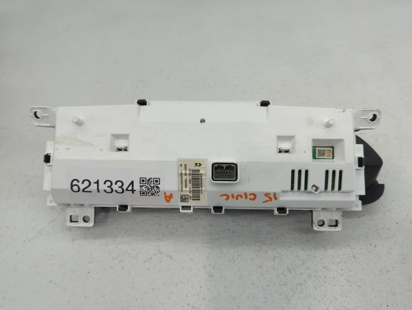 2012-2015 Honda Civic Instrument Cluster Speedometer Gauges P/N:78100-TR0-A132-M1 Fits Fits 2012 2013 2014 2015 OEM Used Aut