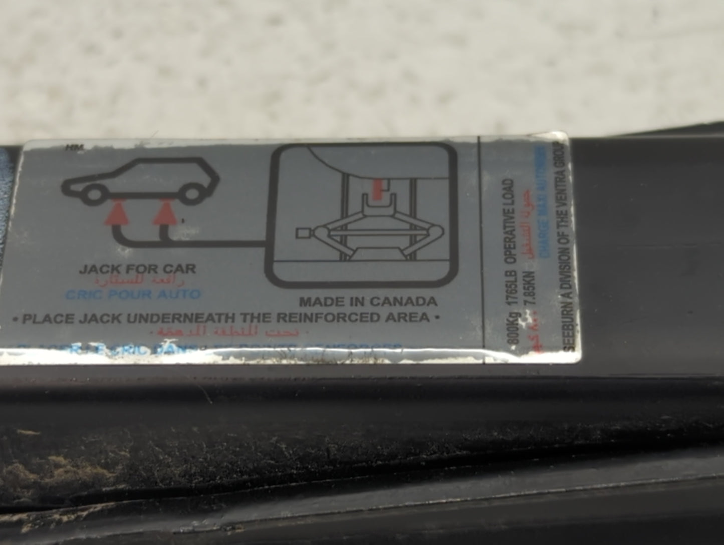 2015 Honda Civic Spare Scissor Car Jack - Oemusedautoparts1.com