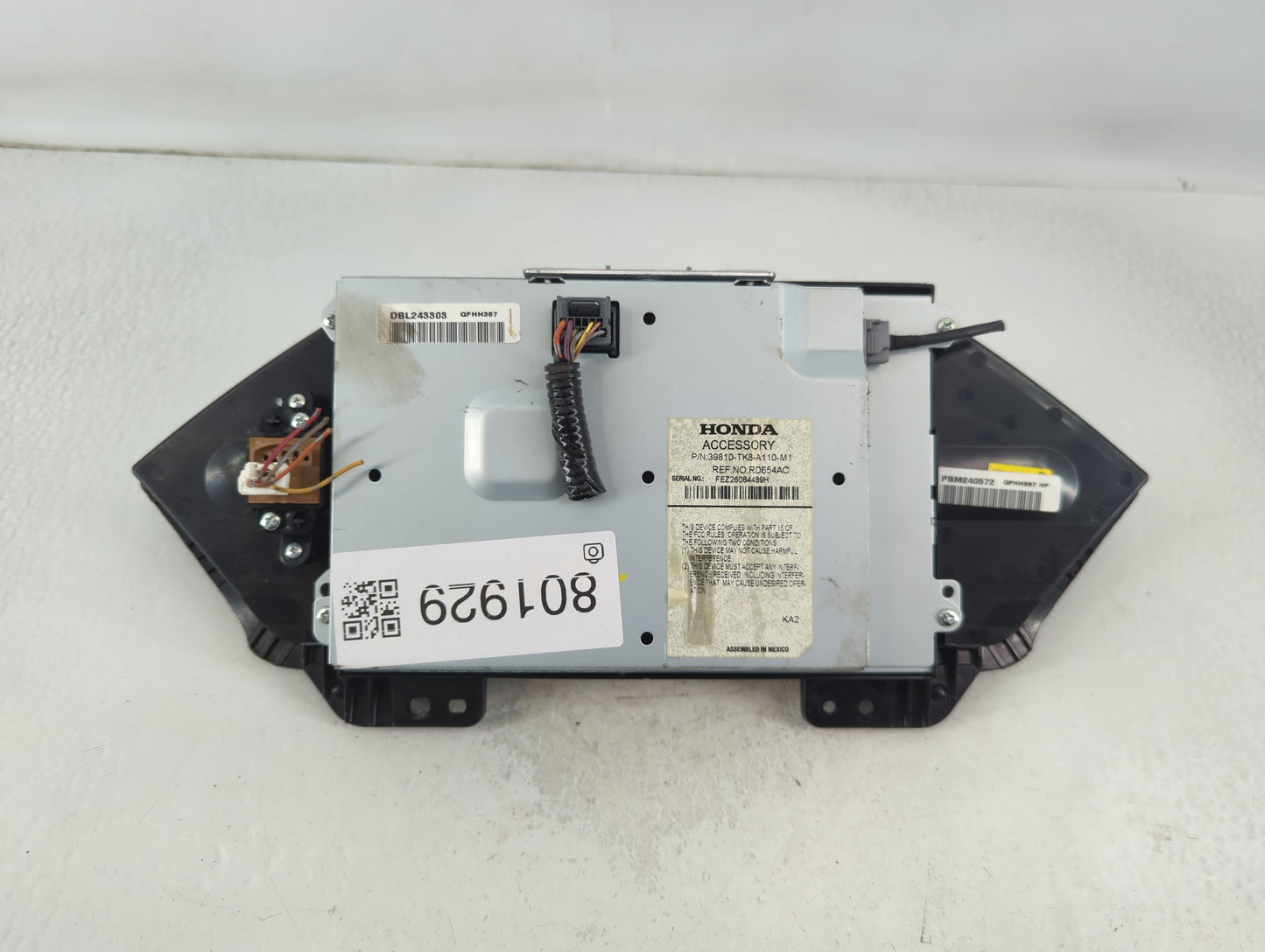 2015 Honda Odyssey Radio AM FM Cd Player Receiver Replacement P/N:39810-TKB-A110-M1 Fits OEM Used Auto Parts - Oemusedautopa