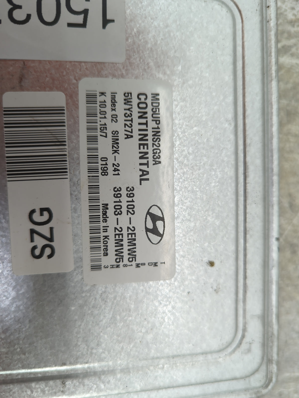 2015 Hyundai Elantra PCM Engine Control Computer ECU ECM PCU OEM P/N:MD5UP1NS2G3A 5WY3T27A, 39102-2EMW5, 39103-2EMW5 Fits OE