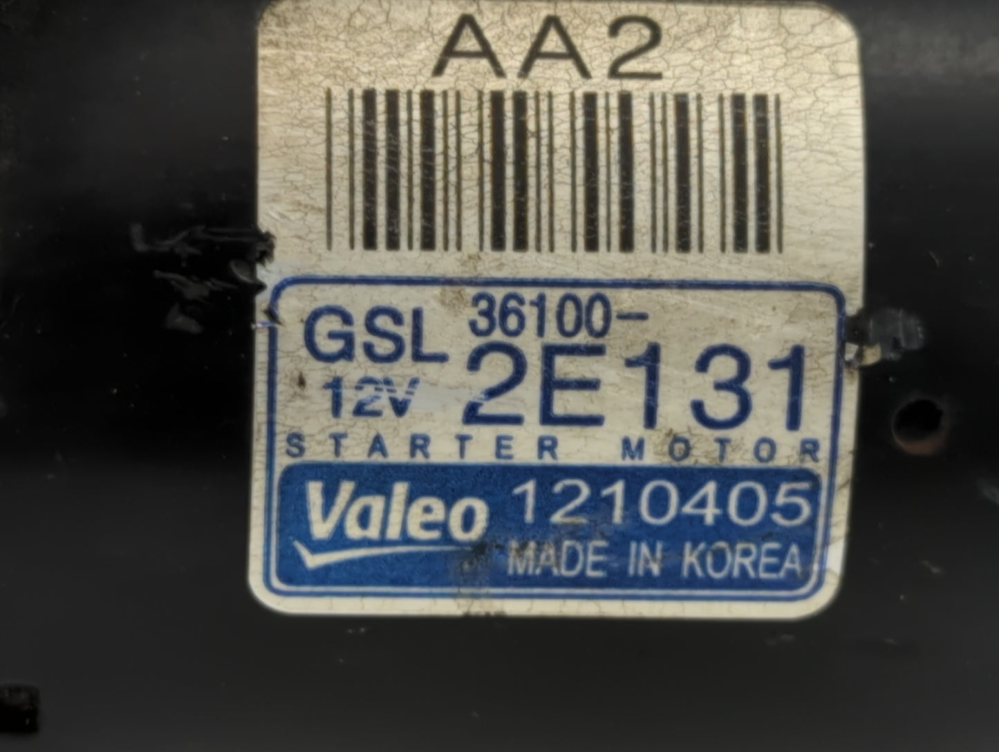 2014-2016 Hyundai Elantra Car Starter Motor Solenoid OEM P/N:1210405 36100-2E131 Fits Fits 2014 2015 2016 OEM Used Auto Part