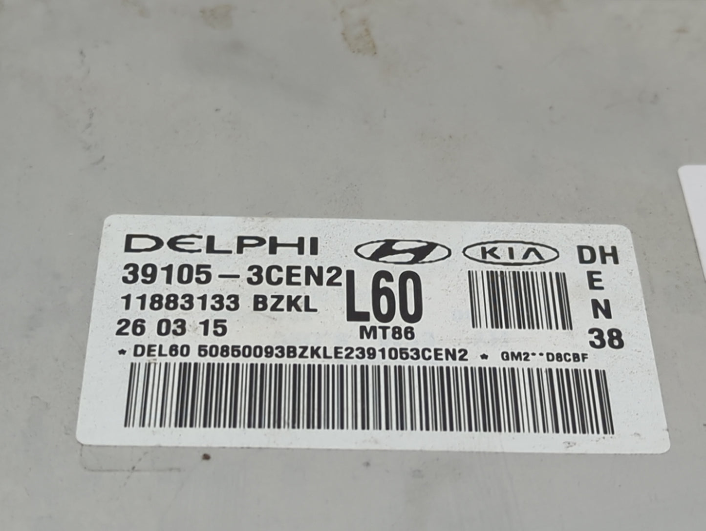 2015-2016 Hyundai Genesis PCM Engine Control Computer ECU ECM PCU OEM P/N:39105-3CEN2 11883133 Fits Fits 2015 2016 2017 OEM