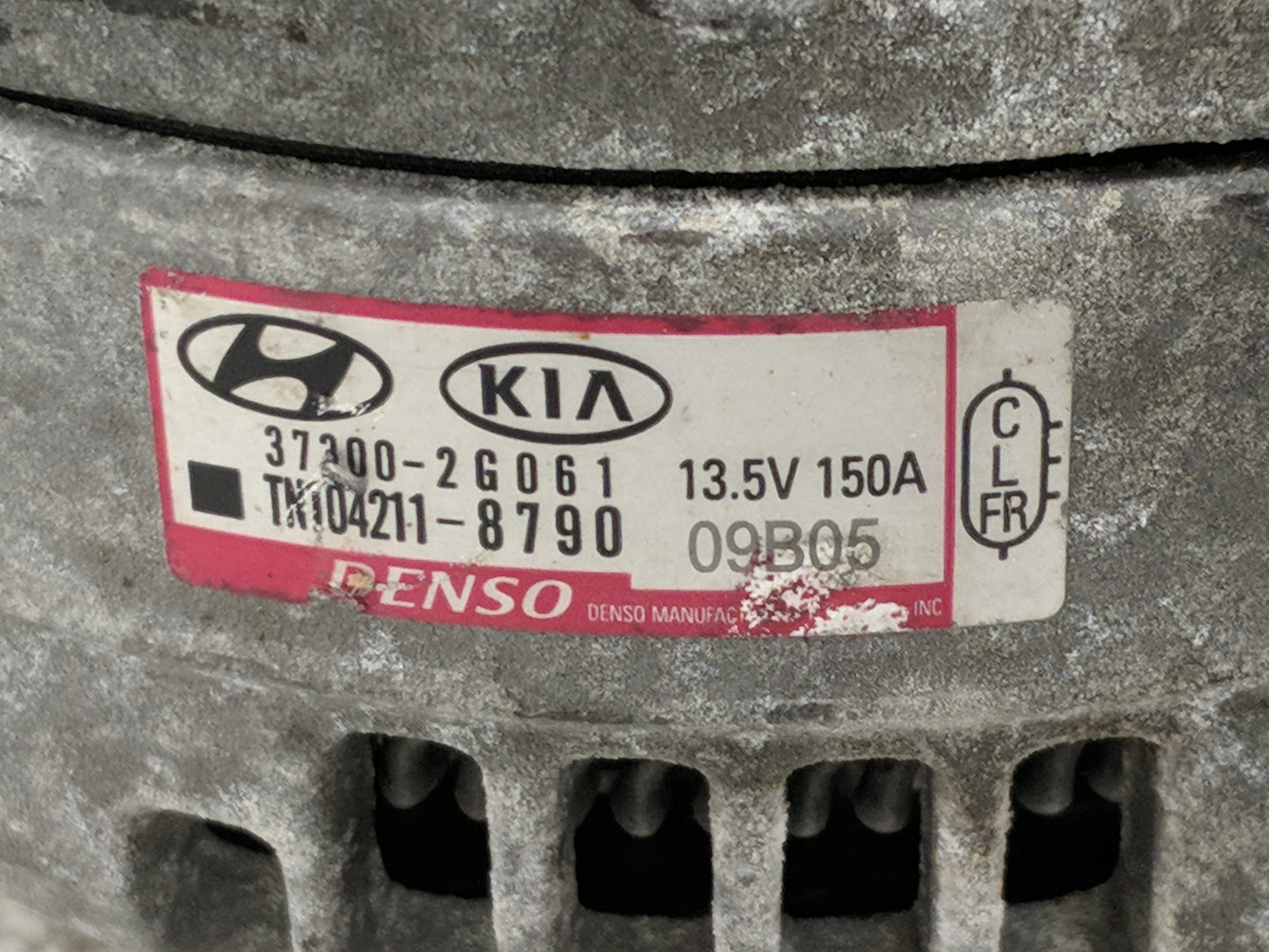 2015-2019 Hyundai Sonata Alternator Replacement Generator Charging Assembly Engine OEM P/N:37300-2G061 Fits OEM Used Auto Pa