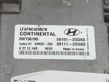 2015-2017 Hyundai Sonata PCM Engine Control Computer ECU ECM PCU OEM P/N:LFAFNC4EM87B 5WY3519G Fits Fits 2015 2016 2017 OEM Used Auto Parts