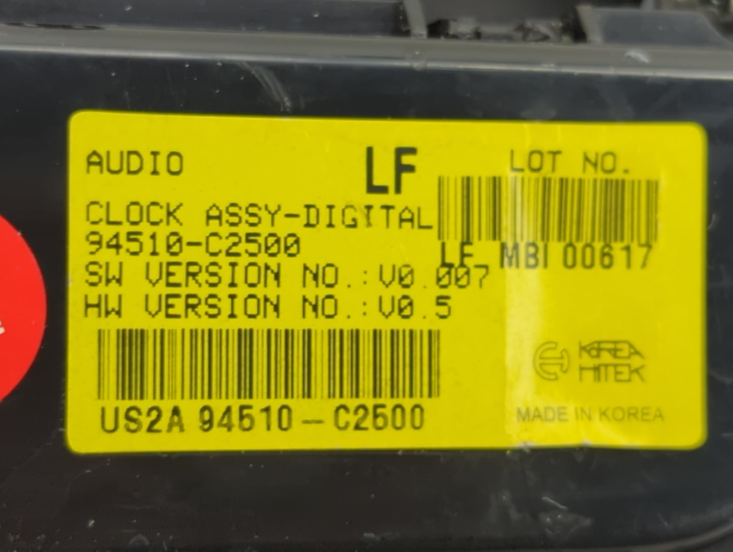 2015-2017 Hyundai Sonata Climate Control Module Temperature AC/Heater Replacement P/N:94510-C2500 Fits Fits 2015 2016 2017 O