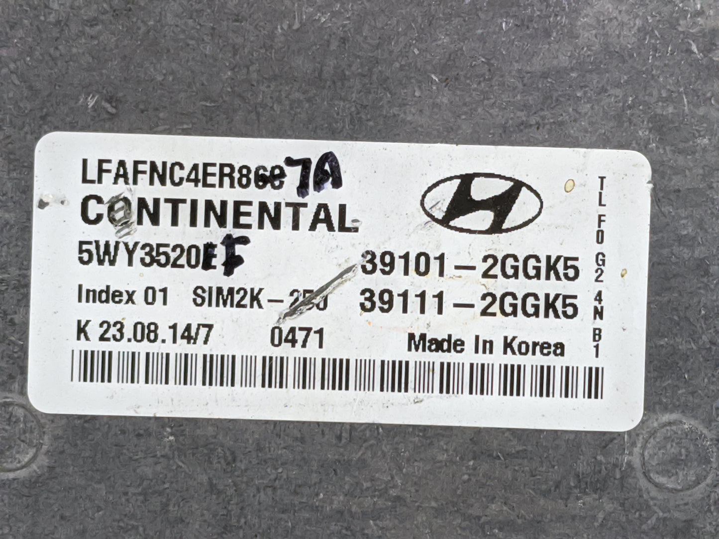 2015-2017 Hyundai Sonata PCM Engine Control Computer ECU ECM PCU OEM P/N:39101-2GGK5 39111-2GGK5 Fits Fits 2015 2016 2017 OE