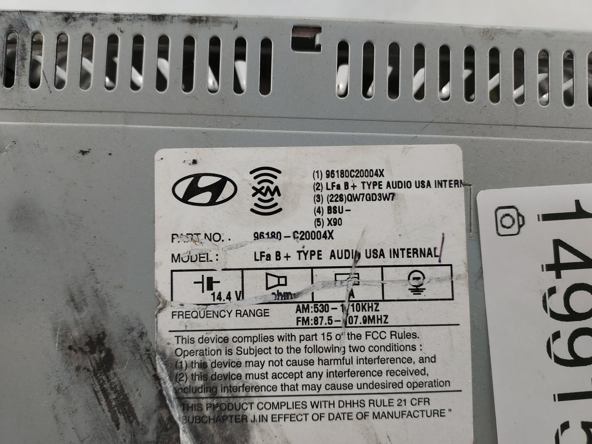 2015-2017 Hyundai Sonata Radio AM FM Cd Player Receiver Replacement P/N:96180-C20004X 96180C20004X Fits Fits 2015 2016 2017