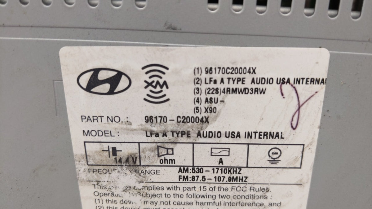 2015-2015 Hyundai Sonata Am Fm Cd Player Radio Receiver 177781 - Oemusedautoparts1.com