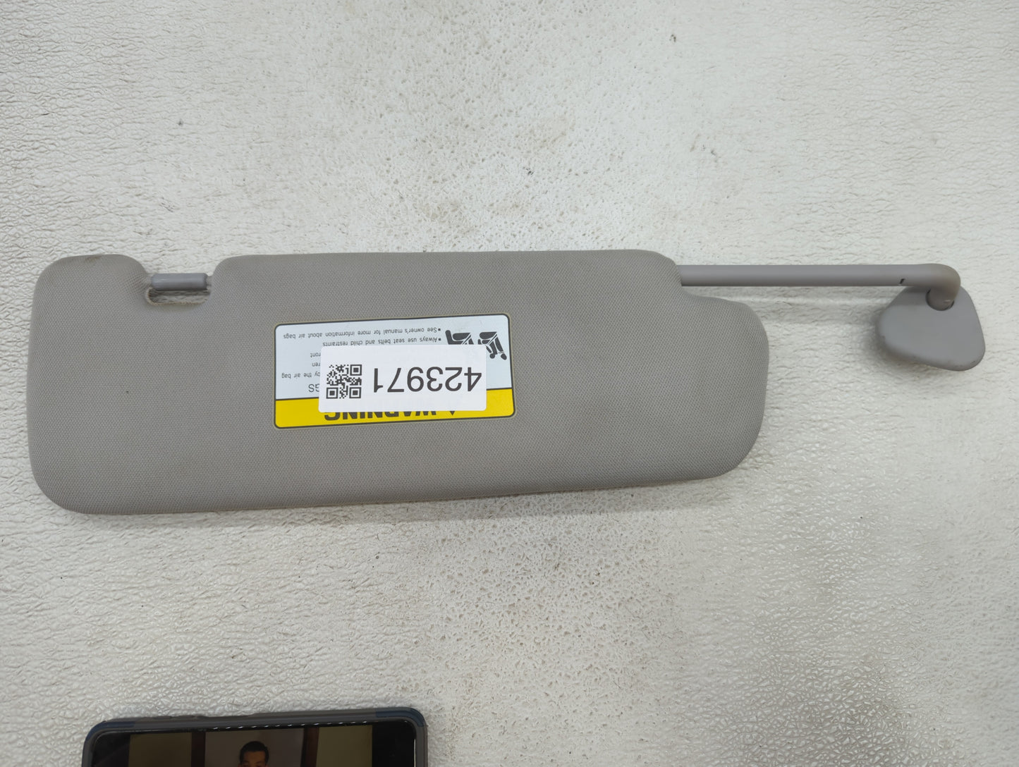 2011-2015 Hyundai Sonata Sun Visor Shade Replacement Driver Left Mirror Fits Fits 2011 2012 2013 2014 2015 OEM Used Auto Par