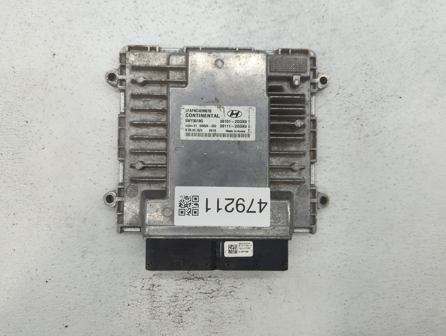 2015-2017 Hyundai Sonata PCM Engine Control Computer ECU ECM PCU OEM P/N:39111-2GGL3 39101-2GGL3 Fits Fits 2015 2016 2017 OE