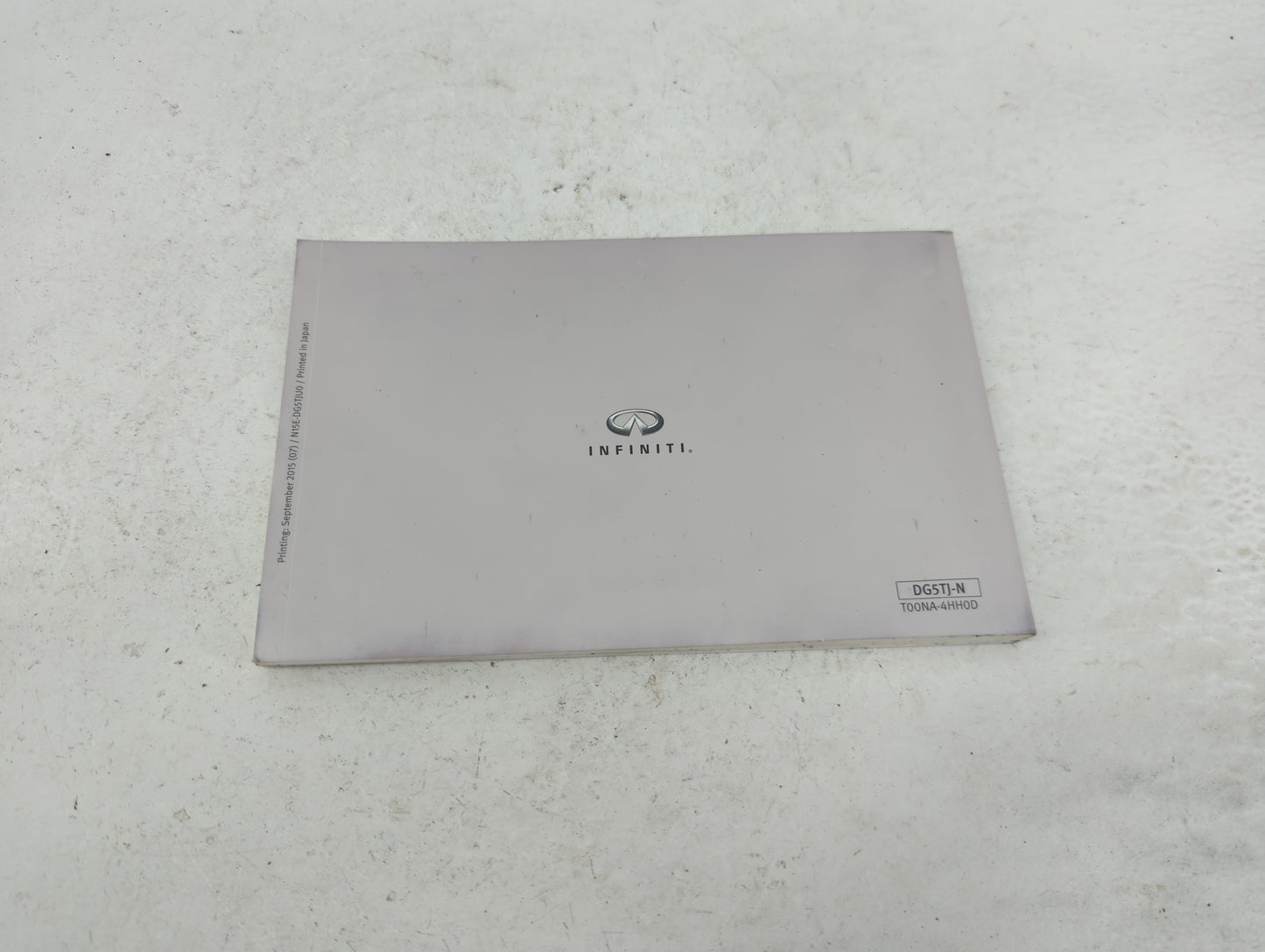 2015 Infiniti Q50 Owners Manual Book Guide OEM Used Auto Parts - Oemusedautoparts1.com