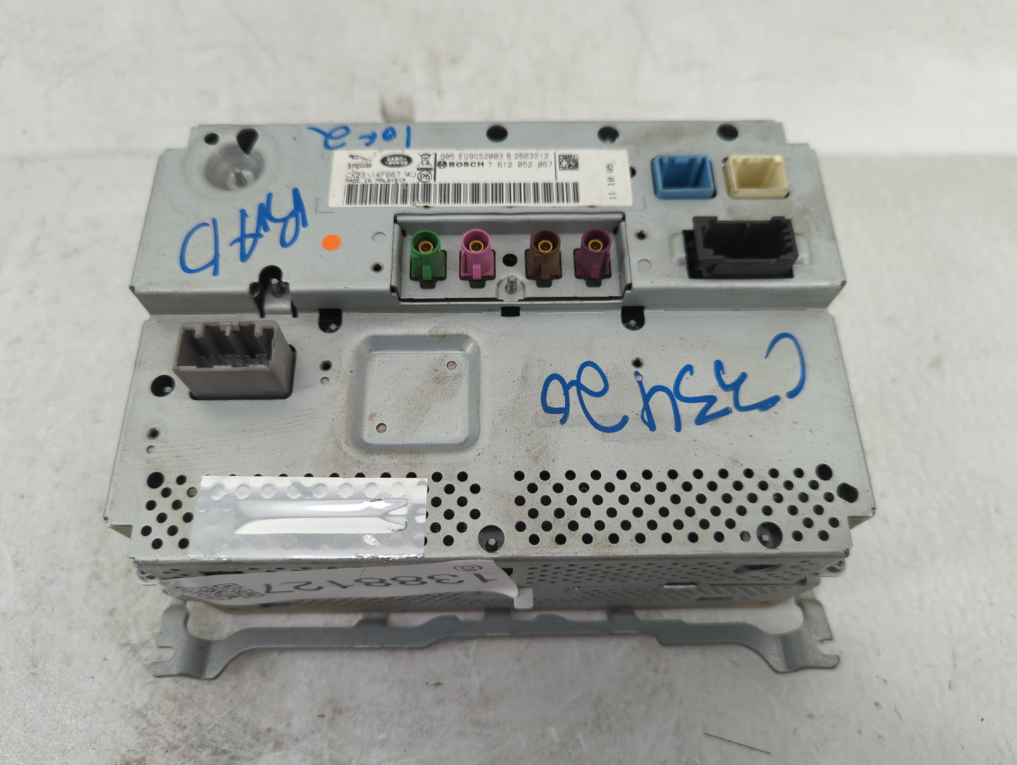 2013-2015 Jaguar Xf Radio AM FM Cd Player Receiver Replacement P/N:7612052067 Fits Fits 2013 2014 2015 OEM Used Auto Parts -